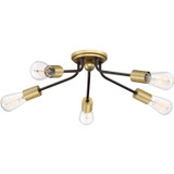 Quoizel Latitude Five Light Flush Mount in Western Bronze - LTT1628WT