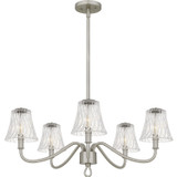 Quoizel McKinney Five Light Chandelier in Brushed Nickel - MCK5030BN