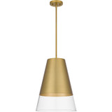 Quoizel Peregrine One Light Pendant in Brushed Gold - PRG1514BRG