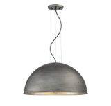Savoy House Sommerton Three Light Pendant in Rubbed Zinc with Silver Leaf - 7-5014-3-85
