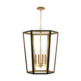 Visual Comfort Studio Curt Four Light Lantern in Midnight Black - AC1094MBKBBS