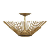 Visual Comfort Studio Helios Three Light Flush Mount in Antique Gild - AF1083ADB