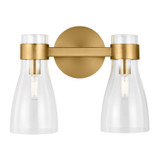 Visual Comfort Studio Moritz Two Light Bath Fixture in Burnished Brass - AEV1002BBS