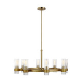 Visual Comfort Studio Geneva Eight Light Chandelier in Burnished Brass - CC1378BBS