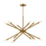 Visual Comfort Studio Eastyn 12 Light Chandelier in Burnished Brass - CC16612BBS