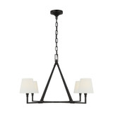 Visual Comfort Studio Perth Four Light Chandelier in Aged Iron - CC1724AI