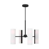 Visual Comfort Studio Capalino Eight Light Chandelier in Midnight Black - DJC1048MBK