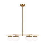 Visual Comfort Studio Lune Six Light Chandelier in Burnished Brass - EC1246BBS