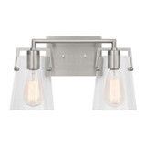 Visual Comfort Studio Crofton Two Light Bath in Brushed Steel - DJV1032BS