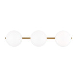 Visual Comfort Studio Lune Three Light Vanity in Burnished Brass - EV1013BBS