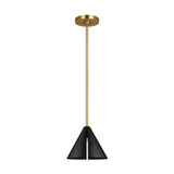 Visual Comfort Studio Cambre LED Pendant in Midnight Black and Burnished Brass - KP1131MBKBBS-L1