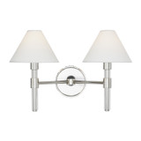 Visual Comfort Studio Robert Two Light Vanity in Polished Nickel - LV1032PN