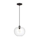 Visual Comfort Studio Mela One Light Pendant in Aged Iron - TP1201AI