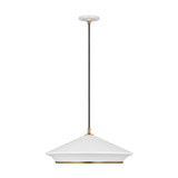 Visual Comfort Studio Stanza One Light Pendant in Matte White - TP1241MWTBBS