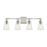 Visual Comfort Studio Monterro Four Light Vanity in Satin Nickel - VS24704SN