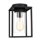 Visual Comfort Studio Vado One Light Outdoor Flush Mount in Black - 7831101-12