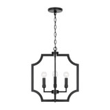Capital Lighting Courtney Four Light Foyer Pendant in Matte Black - AA1037MB