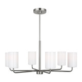 Generation Lighting Rhett Six Light Chandelier in Brushed Steel - GLC1026EN3/BS