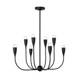 Generation Lighting Maya Eight Light Chandelier in Midnight Black - GLC1218MBK