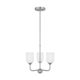 Generation Lighting Emile Three Light Chandelier in Brushed Steel - GLC1073EN3/BS