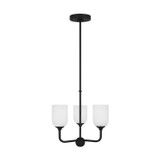 Generation Lighting Emile Three Light Chandelier in Midnight Black - GLC1073EN3/MBK