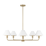 Generation Lighting Mendota Five Light Chandelier in Satin Brass - GLC1235SB