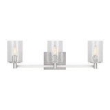 Generation Lighting Parker Three Light Wall / Bath in Brushed Steel - GLV1033EN/BS