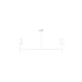 Visual Comfort Studio Key Two Light Linear Chandelier in Matte White - BC1012MWT