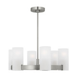 Visual Comfort Studio Rhode Six Light Chandelier in Brushed Steel - DJC1156BS