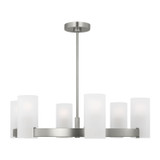 Visual Comfort Studio Rhode Six Light Chandelier in Brushed Steel - DJC1166BS
