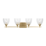 Visual Comfort Studio Toffino Four Light Vanity in Satin Brass - DJV1024SBCKG