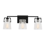 Visual Comfort Studio Crofton Three Light Vanity in Midnight Black - DJV1033MBKCKG