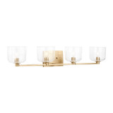 Visual Comfort Studio Lochdale Four Light Vanity in Satin Brass - DJV1114SB