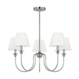 Visual Comfort Studio Elsay Five Light Chandelier in Brushed Nickel - DJC1255BS