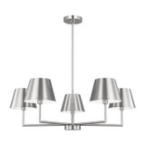 Visual Comfort Studio Ender Five Light Chandelier in Brushed Nickel - DJC1265BS
