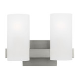 Visual Comfort Studio Rhode Two Light Vanity in Brushed Steel - DJV1102BS