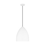 Visual Comfort Studio Huron One Light Pendant in Matte White - DJP1151MWT