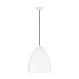 Visual Comfort Studio Huron One Light Pendant in Matte White - DJP1161MWT