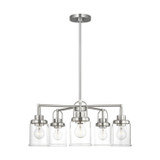 Visual Comfort Studio Anders Five Light Chandelier in Brushed Nickel - GLC1175BS