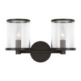 Visual Comfort Studio Reynolds Two Light Vanity in Aged Iron - LV1082AI