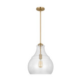 Visual Comfort Studio Zola One Light Pendant in Satin Brass - P1483SB