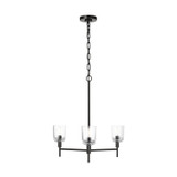 Visual Comfort Studio Hartley Three Light Chandelier in Aged Iron - TFC1143AI