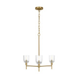 Visual Comfort Studio Hartley Three Light Chandelier in Burnished Brass - TFC1143BBS