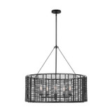 Visual Comfort Studio Winslow Five Light Chandelier in Midnight Black - TFC1155MBK