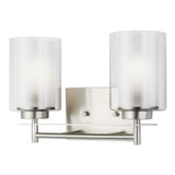 Generation Lighting Elmwood Park Two Light Wall / Bath in Brushed Nickel - 4437302EN3-962
