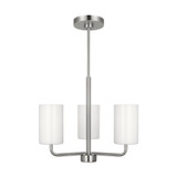 Generation Lighting Rhett Three Light Chandelier in Brushed Steel - GLC1003EN3/BS