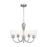 Generation Lighting Miles Five Light Chandelier in Brushed Nickel - GLC1145BS
