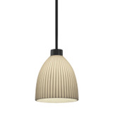 Justice Designs Porcelina One Light Pendant in Matte Black - PNA-8844-18-PLET-MBLK-RIGID