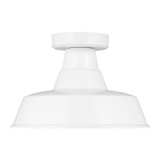 Visual Comfort Studio Barn Light One Light Outdoor Flush Mount in White - 7837401-15