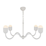 Alora Effie Four Light Chandelier in Antique White/Opal Glass - CH558439AWOP